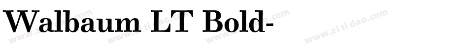 Walbaum LT Bold字体转换